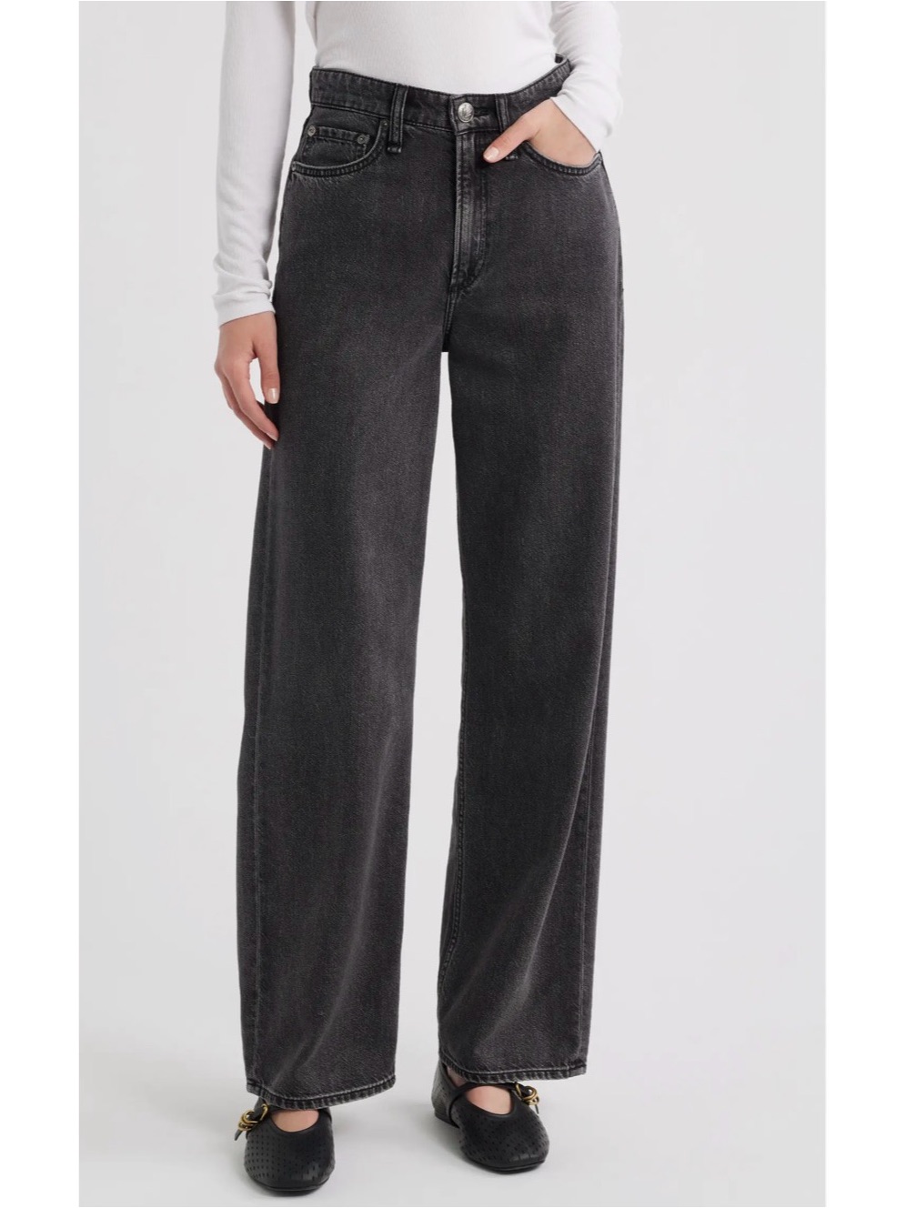 Wide Leg Jeans - Black